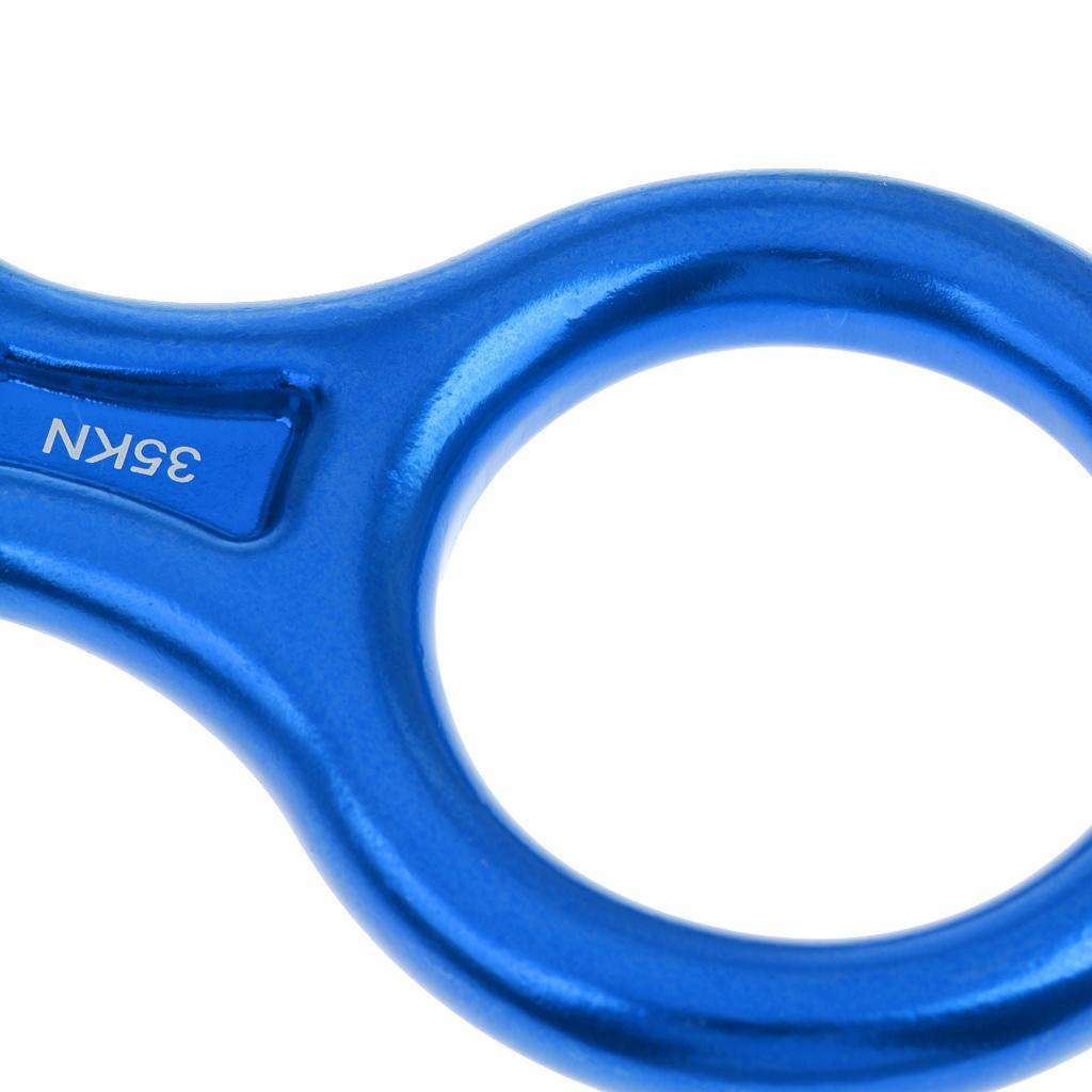 3 Pieces / Set 35KN Figure 8 Belay Device Climbing Descender Rappelling Ring Caving Rescue Equipment