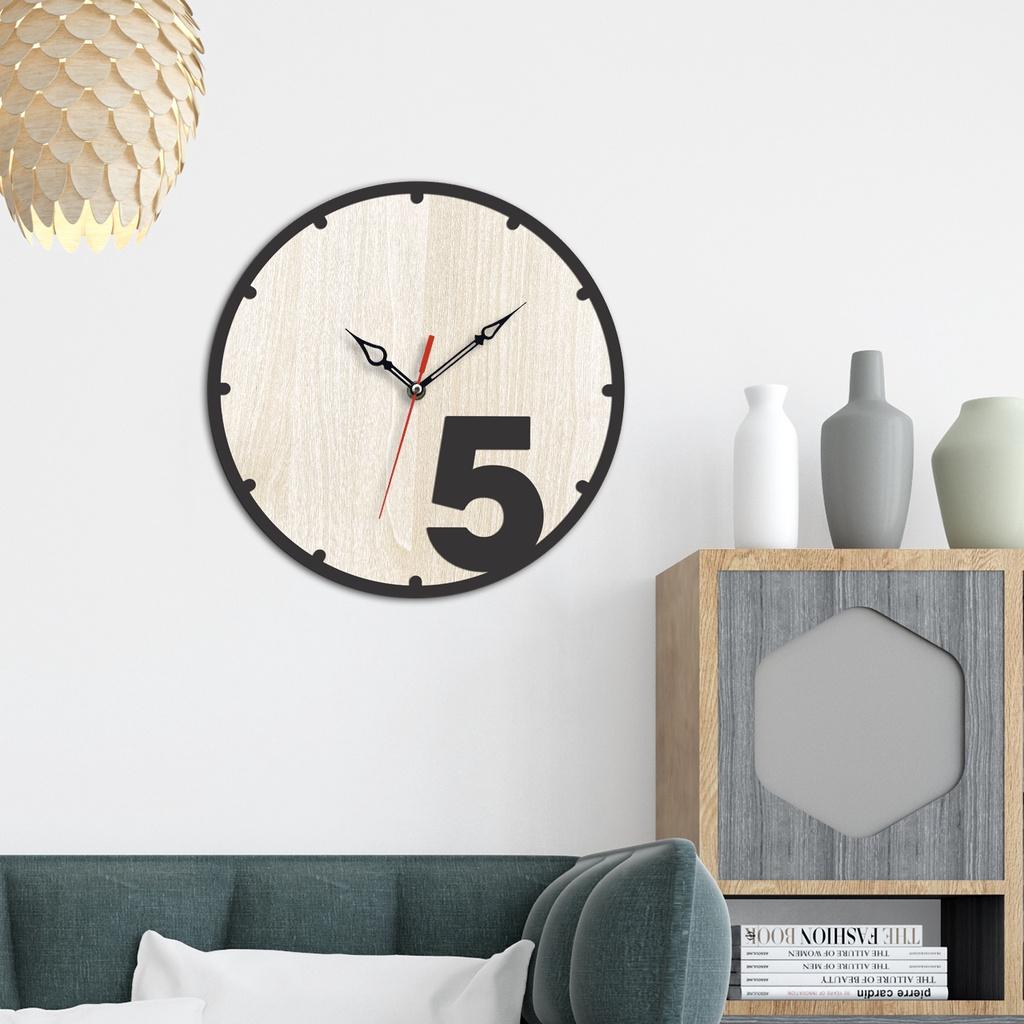 Đồng Hồ Treo Tường gỗ trang trí LEVU DH03 Handmade cao cấp