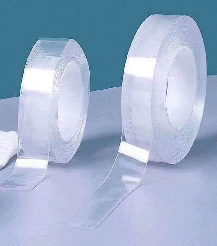 BĂNG KEO TRONG SUỐT ĐA NĂNG 2 MẶT DÍNH, CUỘN 3M, 5M RỘNG 3CM - HÀNG NHẬP KHẨU