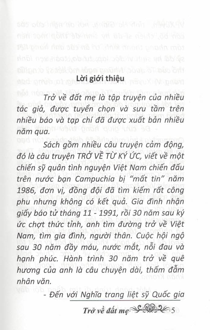 Trở Về Đất Mẹ - Tập Truyện