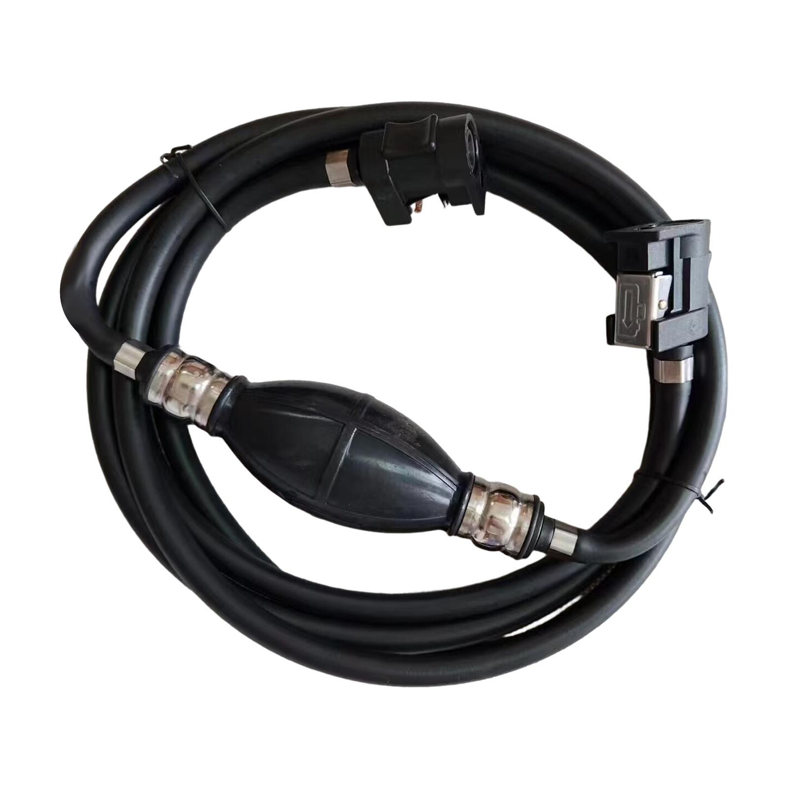 Marine Fuel Line Replacement Rubber with Primer Bulb Connector for Outboard Marine Boat Motor Professional Easy Installation