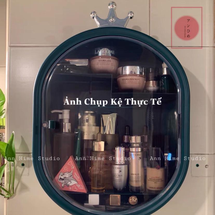 Kệ Đựng Mỹ Phẩm Treo Tường Kiểu Vương Miện, Giá Đựng Mỹ Phẩm Vương Miện