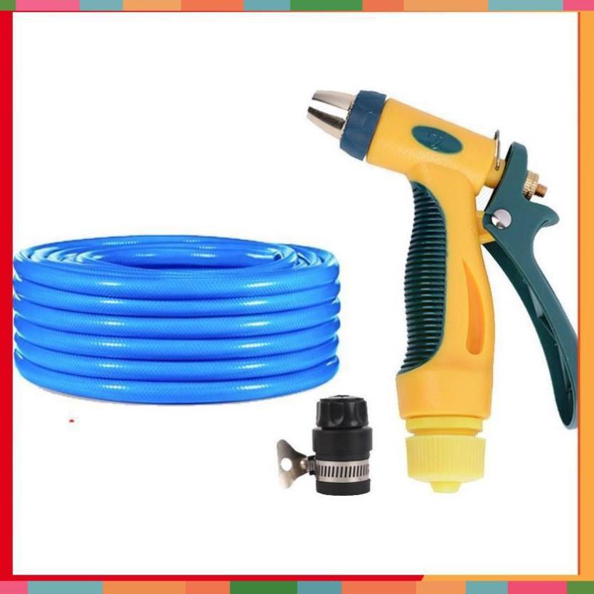 Bộ dây vòi xịt nước rửa xe,tưới cây tăng áp 3 lần 20m