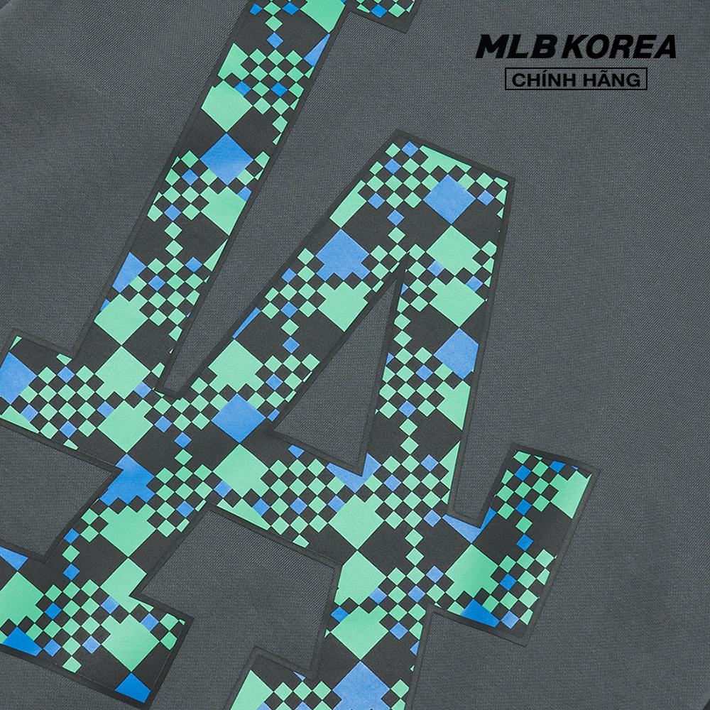 MLB - Áo hoodie tay dài phối mũ Checkerboard Big Logo Overfit 3AHDO0126