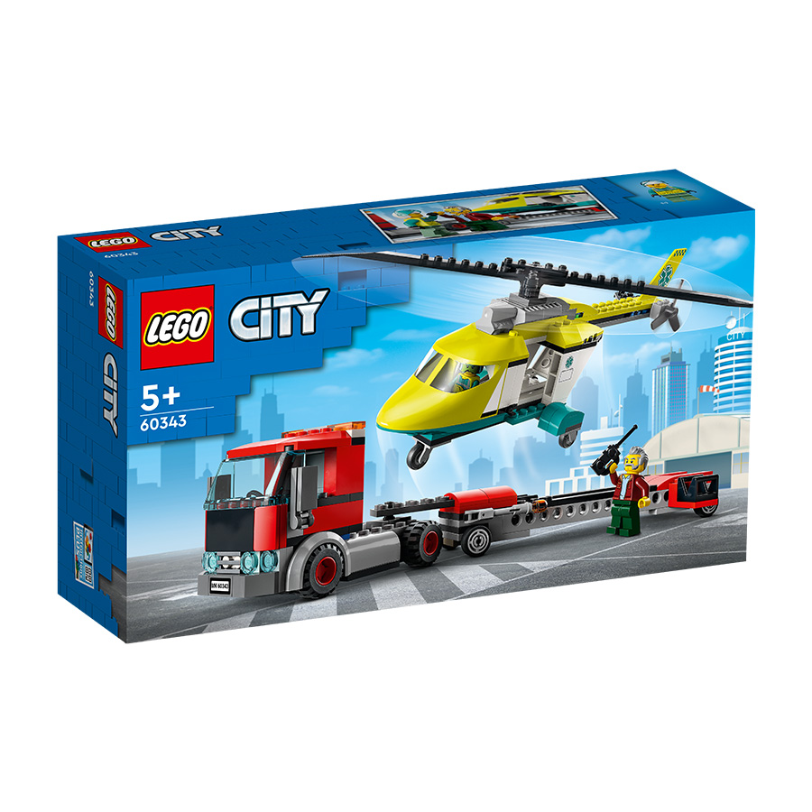 Đồ Chơi LEGO CITY Xe Vận Chuyển Trực Thăng Cứu Hộ 60343