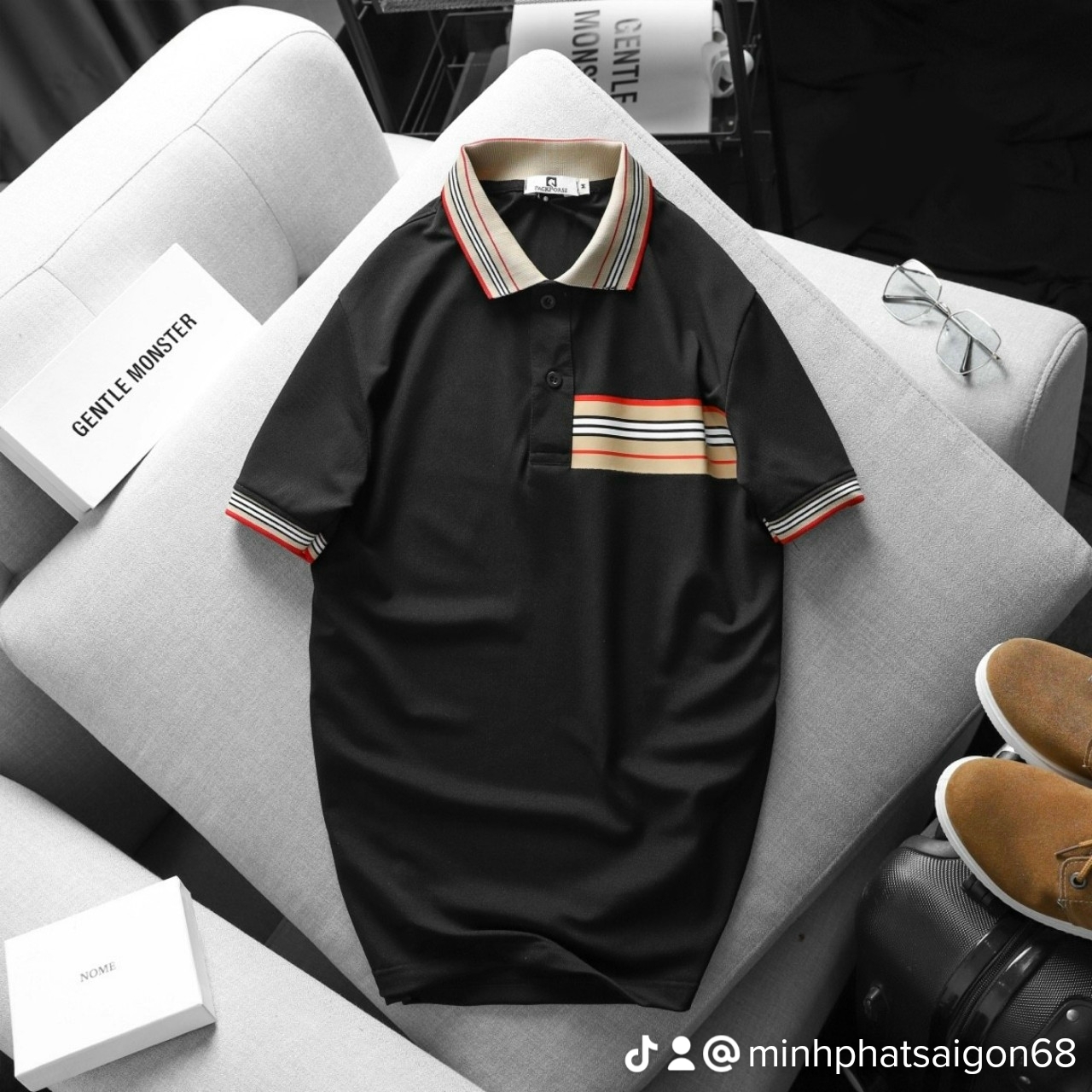 Áo thun nam polo cổ trụ xuất khẩu bé có bigsize xxxl