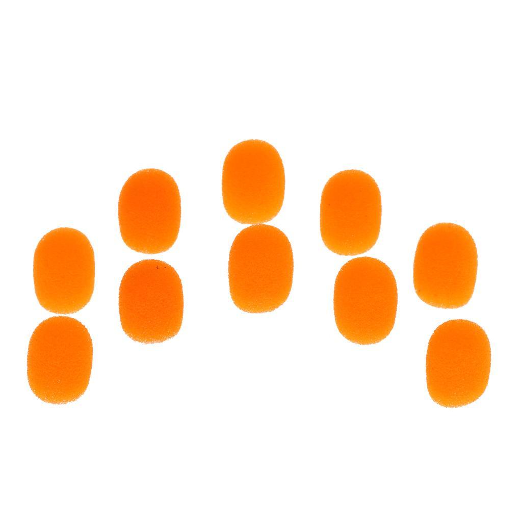 2-6pack 10 Pieces Microphone Windshield Foam Sponge Cover for Microphone Orange