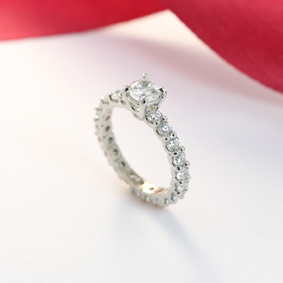 Nhẫn bạc nữ đẹp đính đá sang trọng NN0228