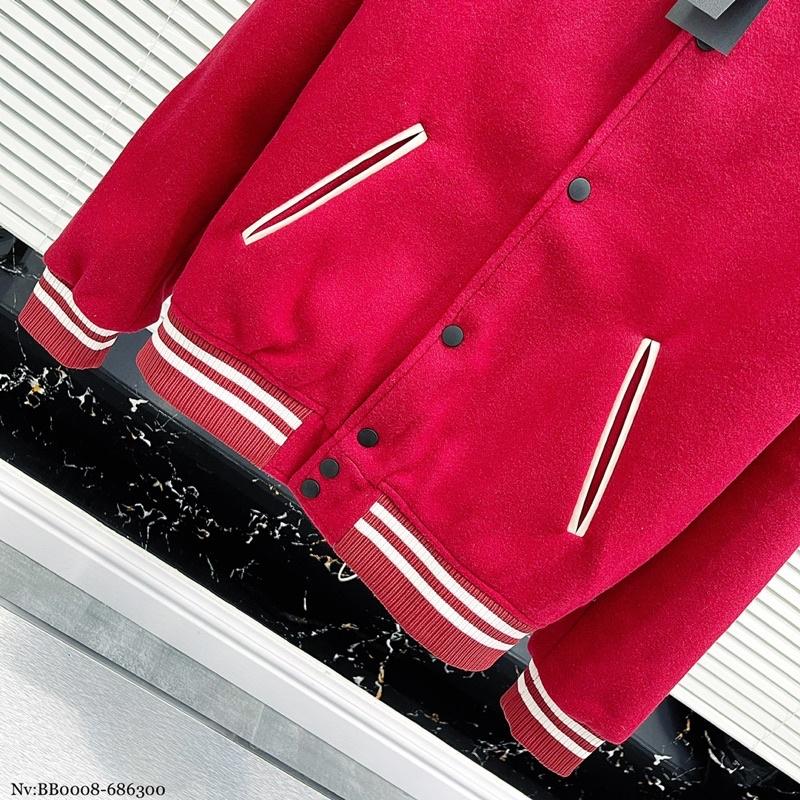 Bomber Teddy đỏ dạ spf siêu nét - áo khoác bomber quảng châu nam nữ cao cấp