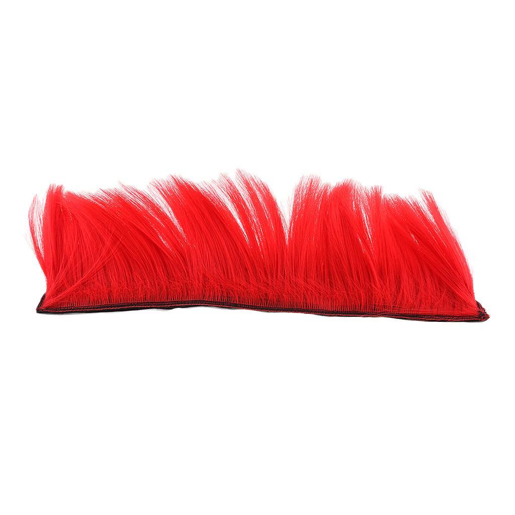 Motorcycle Adhesive Hair Skinhead Costumes Red