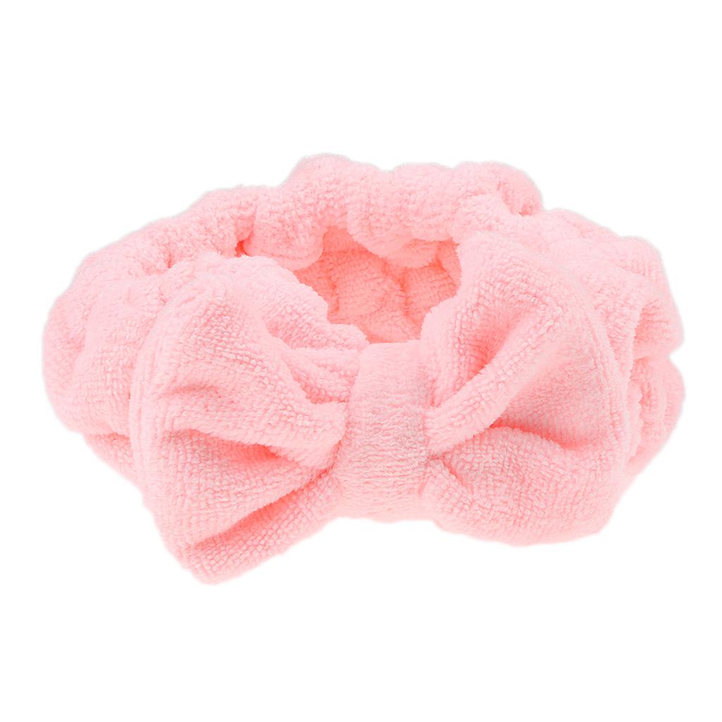 Bowknot Makeup Cosmetic Shower Bath Spa Elastic Hair Band Headband Purple