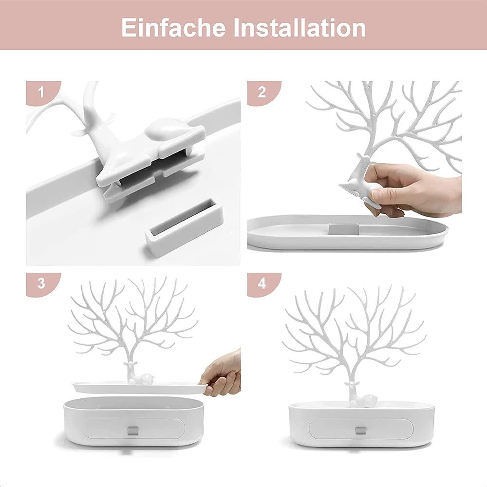 Gem WWED, vòng cổ được lưu trữ, giá đỡ trang sức với ngăn kéo, người giữ bông tai, dây đeo cổ tay, cây trang sức, cây đứng, khuyên tai, đồ trang sức