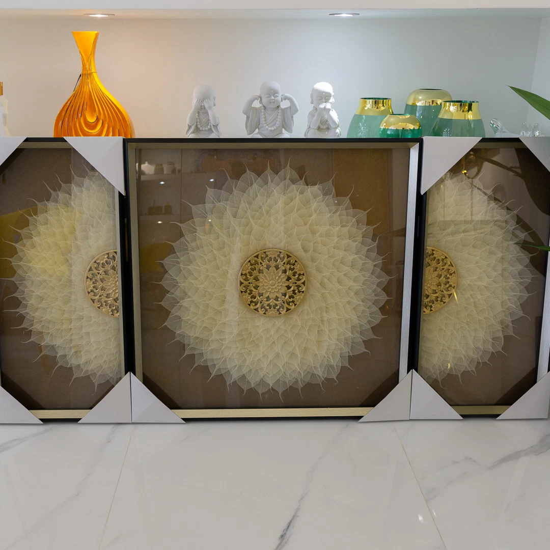 Bộ 3 Tranh Bồ Đề Nâu