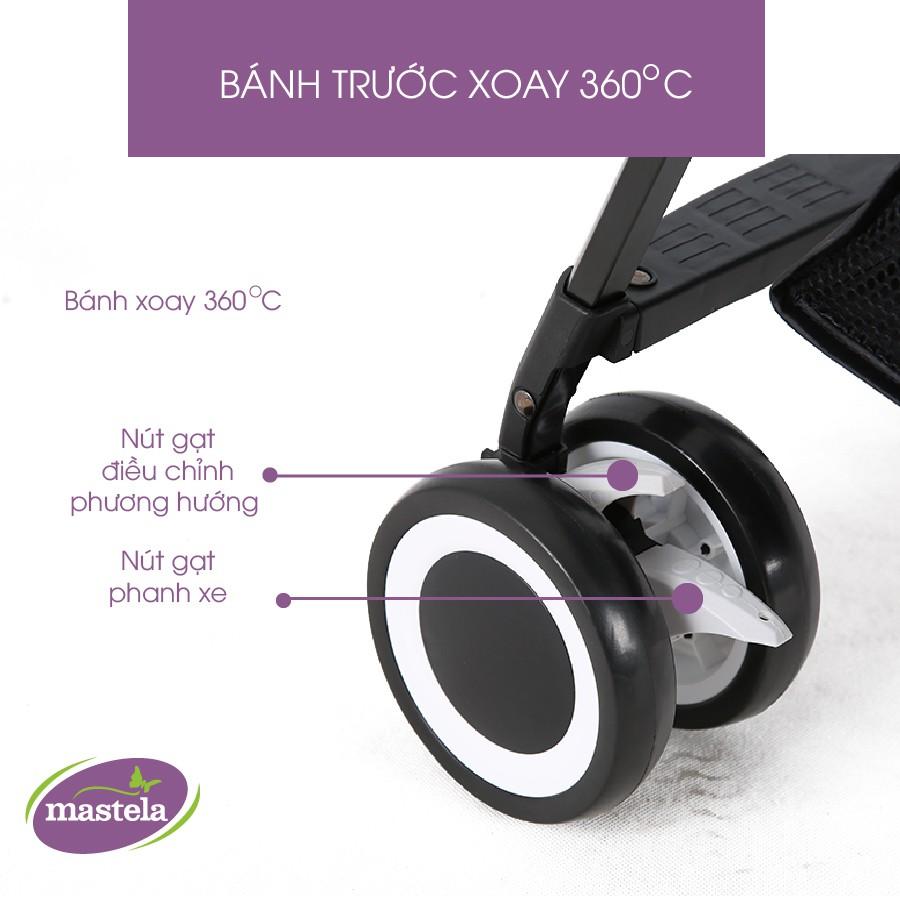 Xe đẩy gấp gọn cho bé Mastela Premium T05S - Xe đẩy em bé sơ sinh 2 chiều khung aluminium cao cấp bảo hành 12 tháng