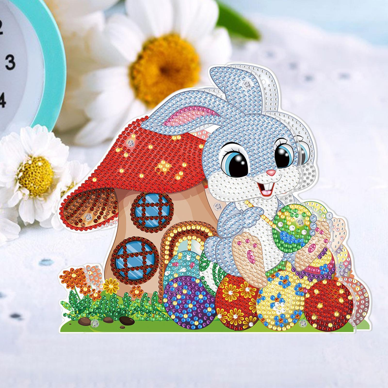 DIY  Easter Rabbit Decoration Handmade Diamond Drawing