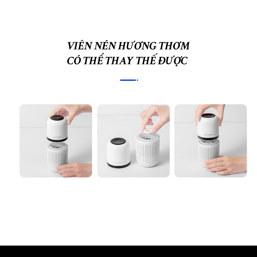 MÁY LỌC KHÔNG KHÍ Ô TÔ AIR PURIFIER P02 | Máy Lọc Không Khí Mini Loại Bỏ Mùi Fomaldehyde, Bụi, Khói Thuốc, Làm Sạch Không Khí Với Công Nghệ Ion Âm