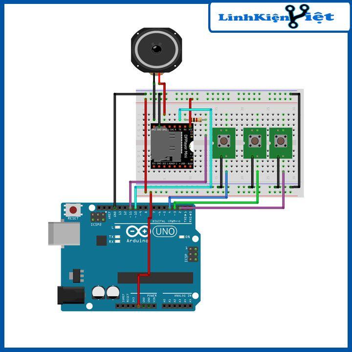 Module mạch mô đun MP3 Mini Player FOR-ARDUINO DFPLAYER