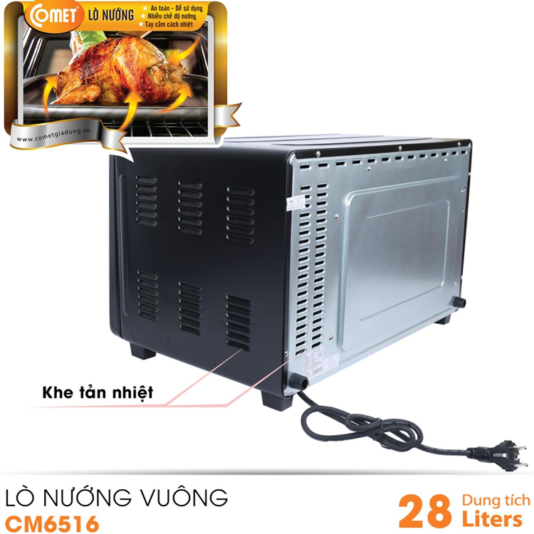 Lò Nướng Vuông Đa Năng COMET CM6516 (18 Lít) - Hàng Chính Hãng