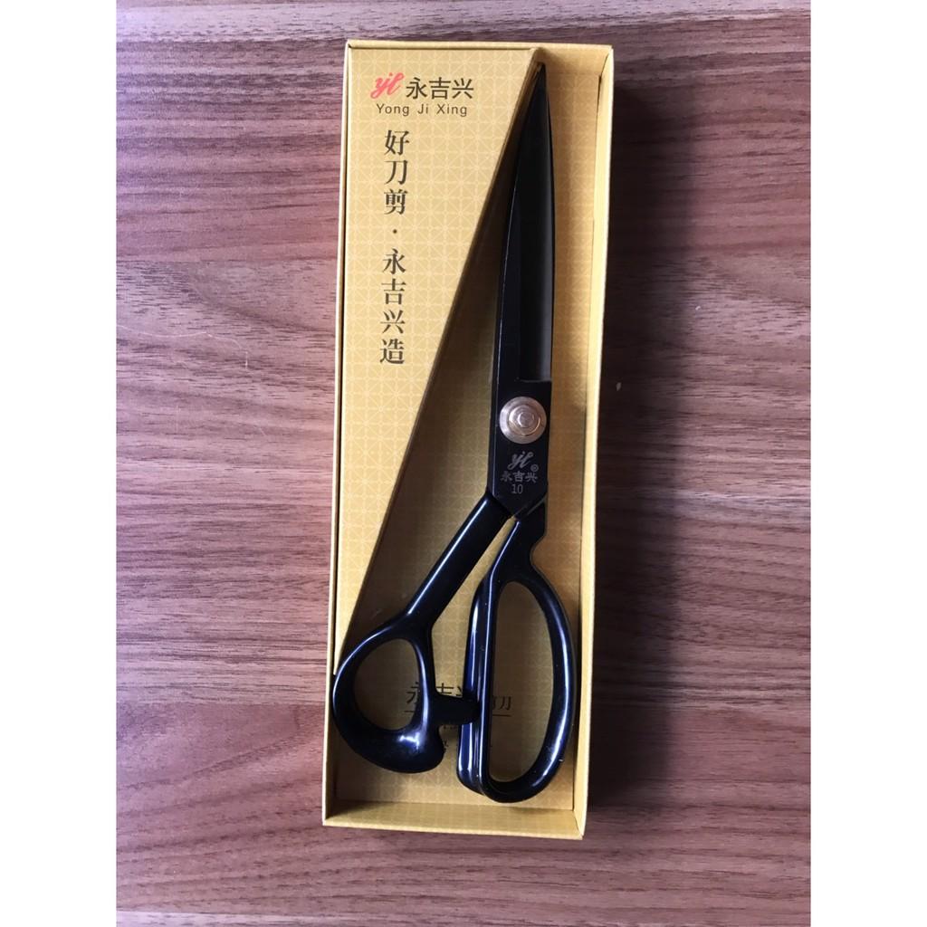Kéo cắt vải chuyên nghiệp ngọt và nhẹ , kéo cắt hộp vàng có 4 size 9 , 10 ,11, 12 kéo cắt vải lưỡi cắt đen hộp vàng