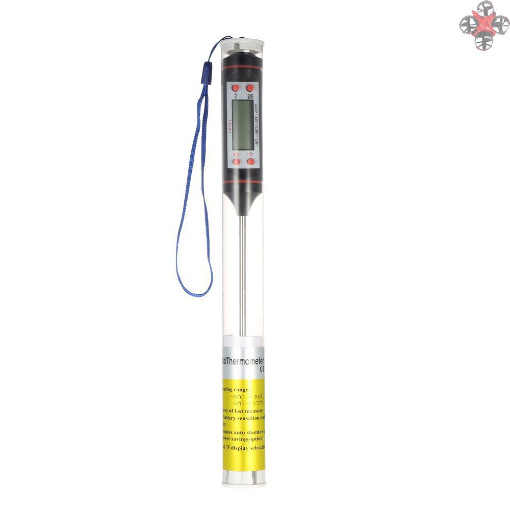 Nhiệt Kế Điện Tử Có Màn Hình Lcd 50 ° C ~ 300 ° C / ° F Tiện Dụng Cho Nhà Bếp