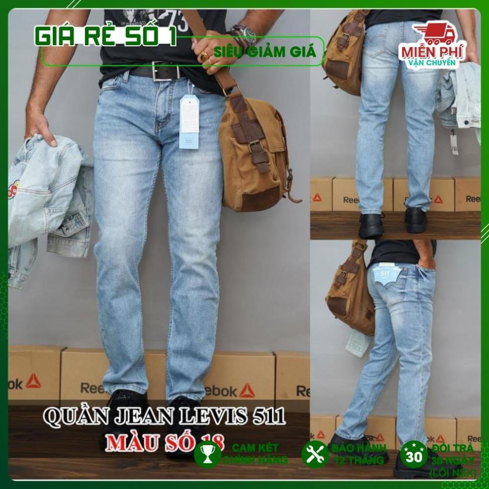 Quần Bò Jean Nam ống đứng, co giãn nhẹ, xuất dư xịn Cambodia