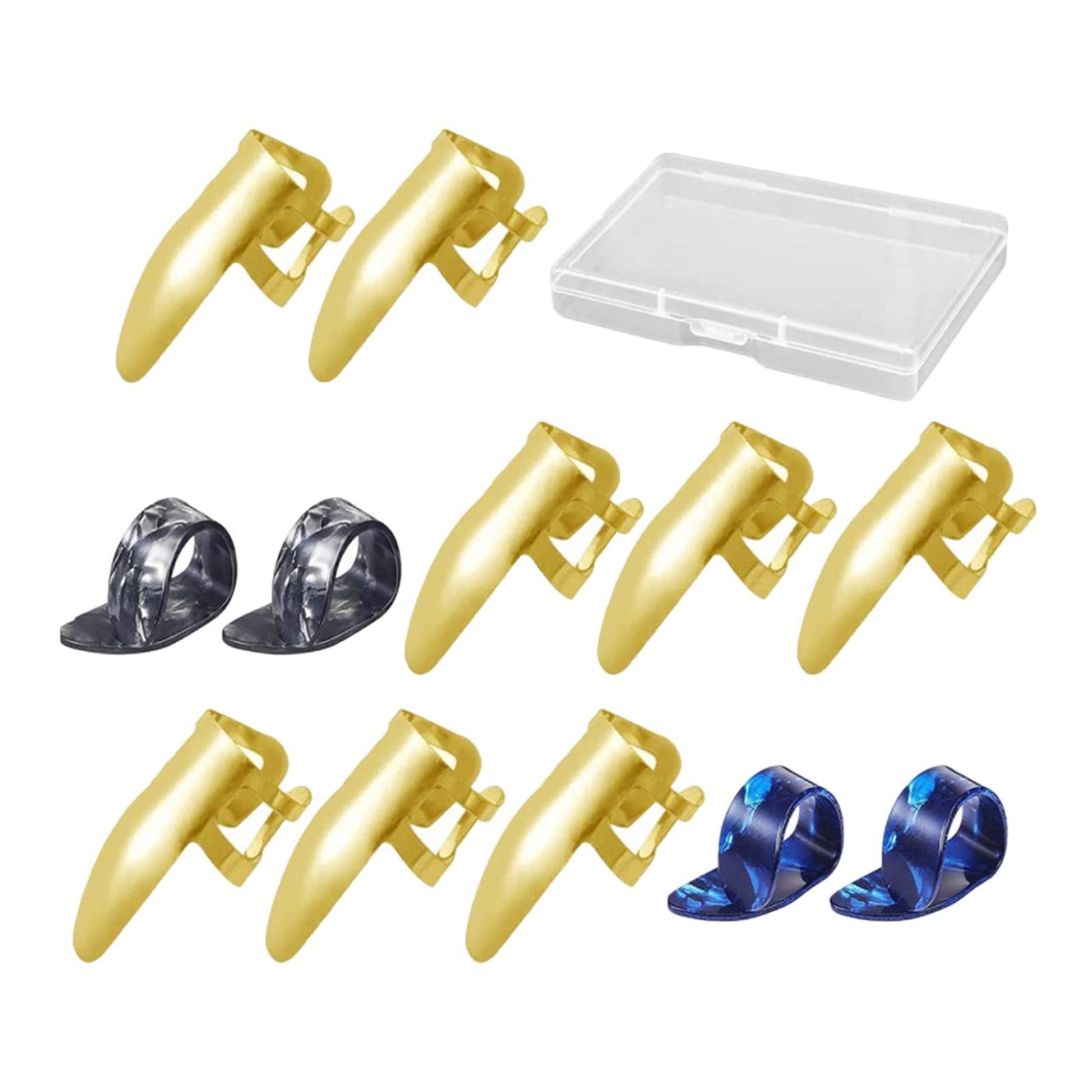 Metal Finger Picks Musical Instrument Accessories Steel Finger Picks Set
