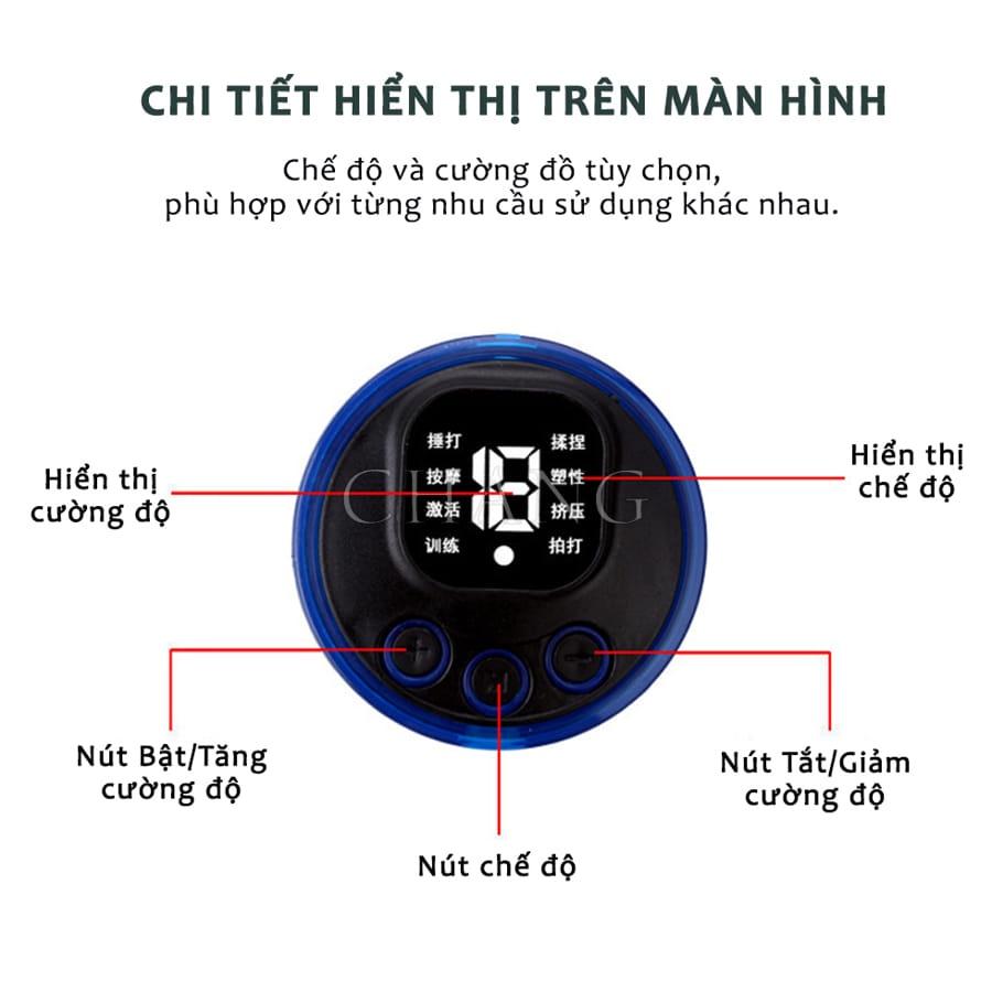 Miếng Dán Massage Xung Điện Cổ Vai Gáy, Bắp Tay, Lưng Cánh Bướm 8 Chế Độ Giúp Giảm Đau Nhức Hiệu Quả