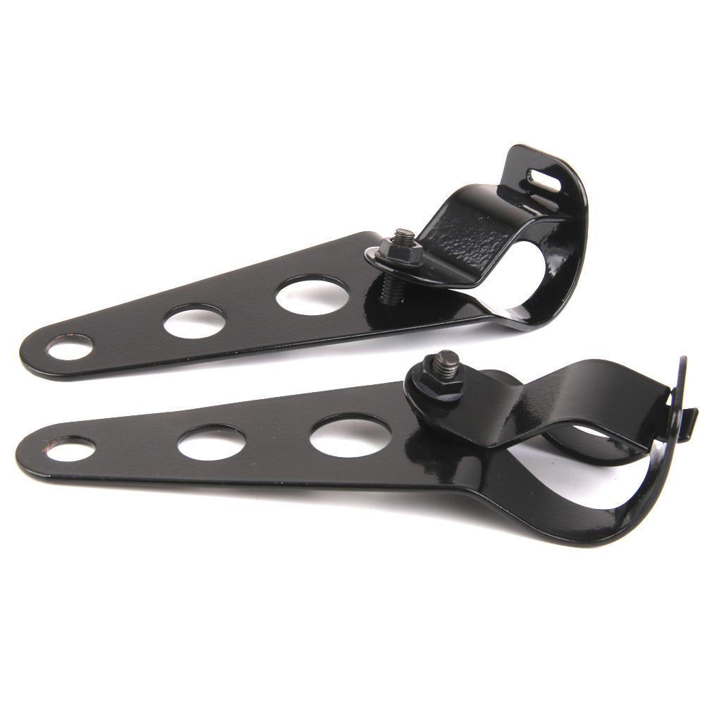 Motorcycle Motorbike Head Light Holder Headlight Mounting Brackets Fork