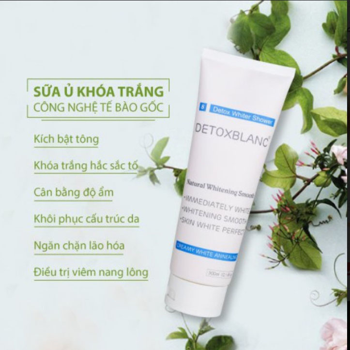 Combo Detox BlanC Ủ Dưỡng Trắng Da Body Toàn Diện Chuyên Sâu + Tặng Kèm Sữa Tắm Thải Độc Trắng Da Than Hoạt Tính Body Blanc Bath Detox(300ml)