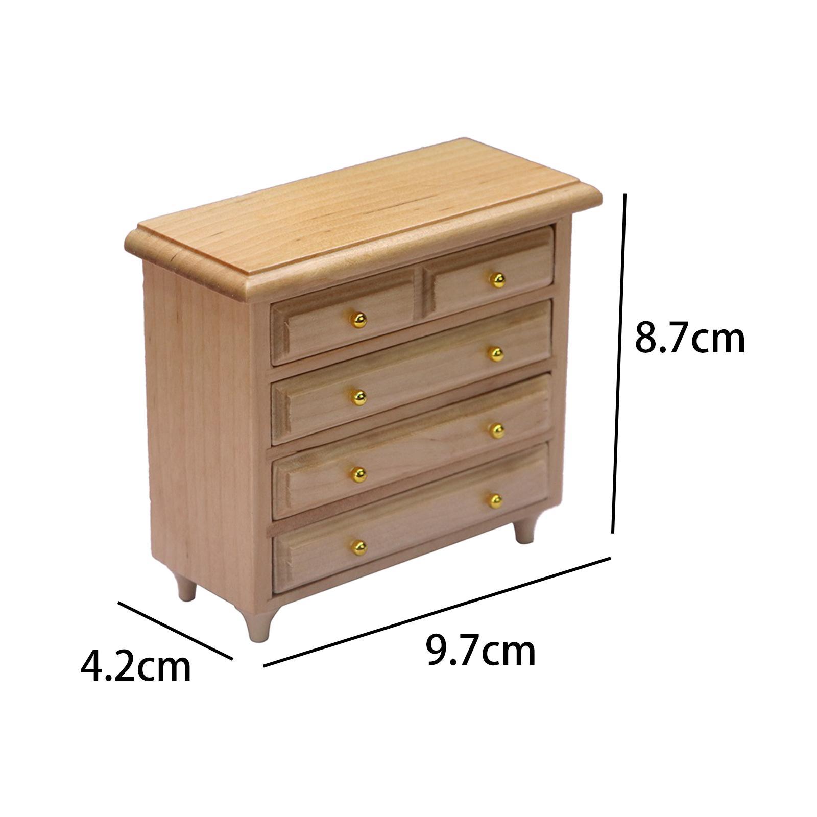 Dollhouse 1:12 Scale Storage Cabinet Kids for Supplies Accessories