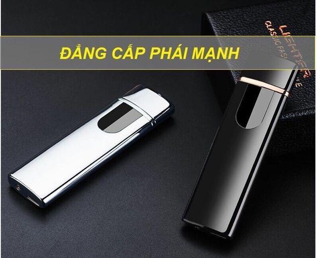 Bật lửa cảm ứng từ siêu hót có kèm dây sạc