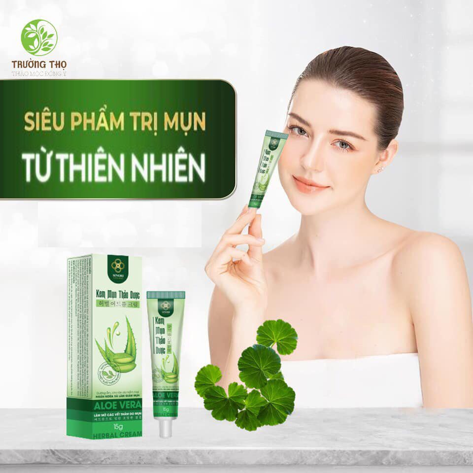 Kem Mụn SINORI Thảo Dược Tuýp 15g Hỗ Trợ Điều Trị Mụn (Mụn Mủ, Mụn Bọc, Mụn Đỏ, Mụn Trứng Cá), Liền Sẹo, Ngừa Thâm, Thông Thoáng Lỗ Chân Lông, Ngăn Ngừa Tái Phát