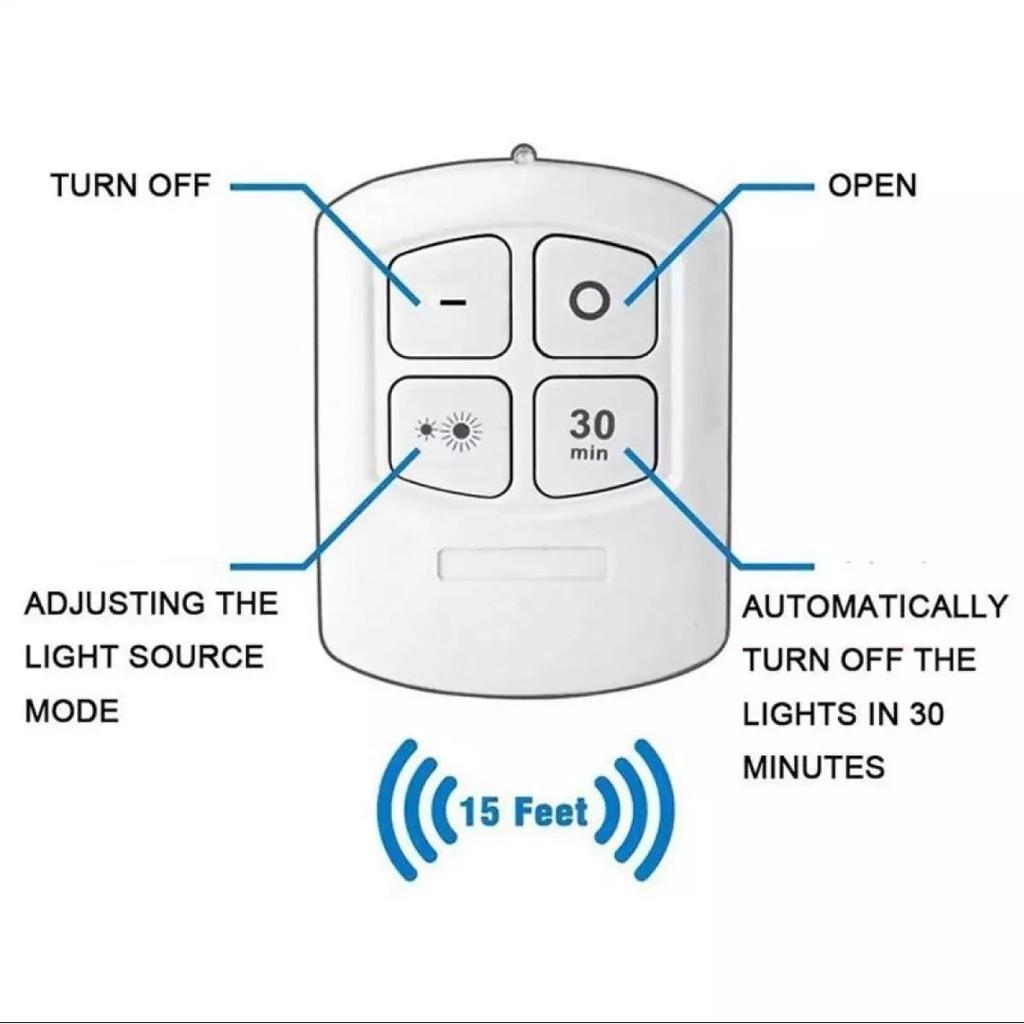 Bộ 3 đèn LED kèm remote điều khiển từ xa, có hẹn giờ trang trí phòng ngủ, hành lang, cầu thang.