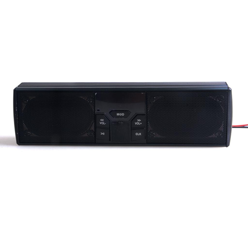 Waterproof Bluetooth Wireless Motorcycle Stereo Speakers Handlebar Mount MP3 Music Player Audio Amplifier System Scooter Bike ATV UTV