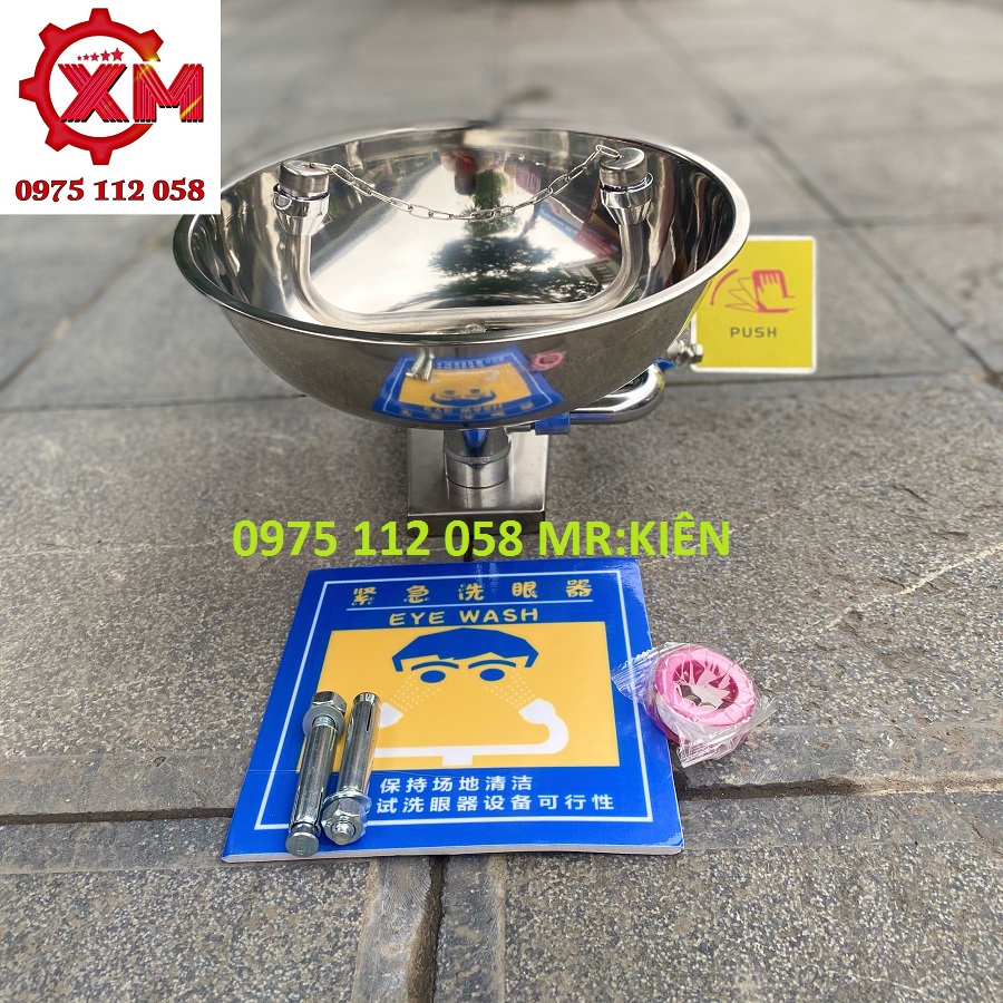 Bộ bồn rửa mắt khẩn cấp gắn tường