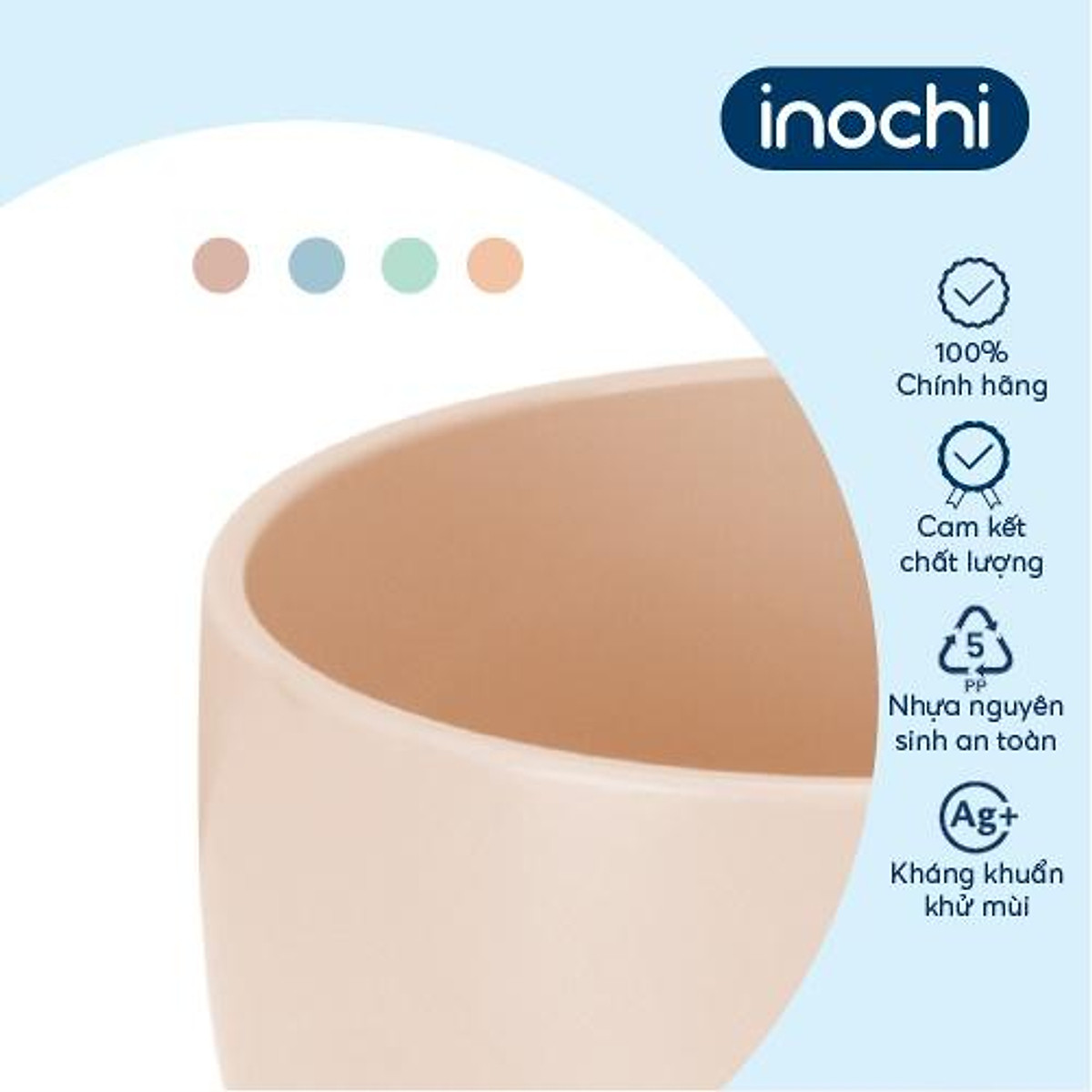 Combo 2 Cốc Nước Amori 350ml Sản Xuất Theo Tiêu Chuẩn Nhật Bản An Toàn Khi Sử Dụng - Chính Hãng Inochi (Tặng khăn lau pakasa)