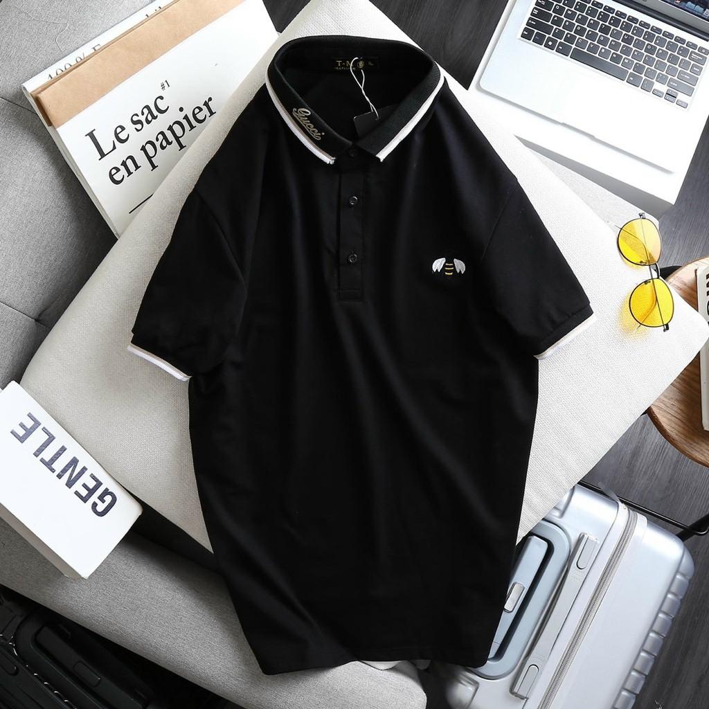 ÁO THUN TAY NGẮN / ÁO THUN NAM CỔ TRỤ THÊU ONG THỜI TRANG MỚI NHẤT HIỆN NAY