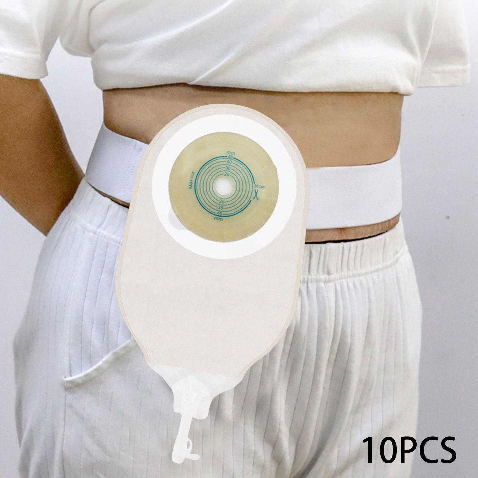 10Pcs Ostomy Bags Transparent Open Design Stoma Bag Leakproof Professional