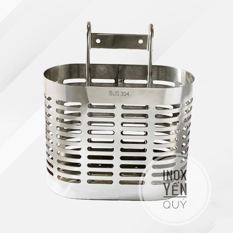 INOX304 ỐNG ĐŨA 2 NGĂN BẦU DỤC INOX DẦY SÁNG BÓNG..GIỌ ĐŨA 2 NGĂN