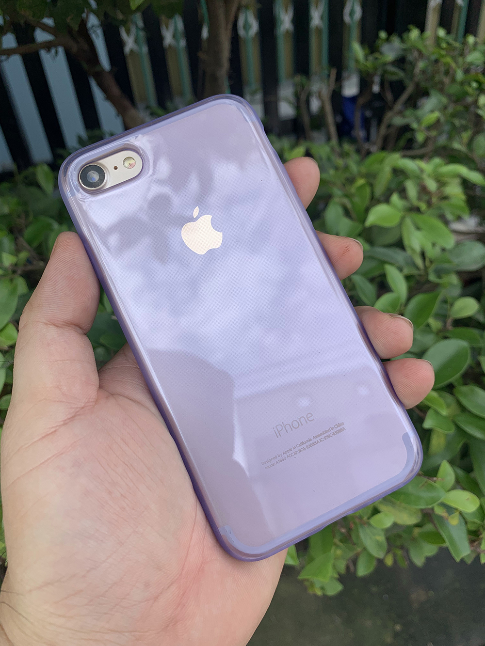 Ốp lưng dẻo cao cấp dành cho iPhone 7 / iPhone 8 - Màu tím mờ