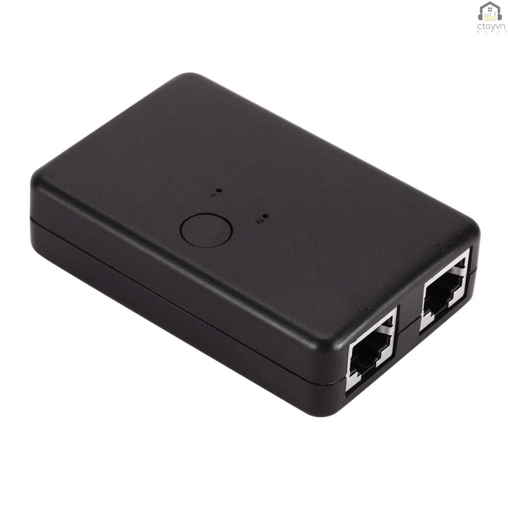 Bộ chia mạng 2 cổng RJ45 LAN CAT6 100MHz 2 trong 1 ra 1