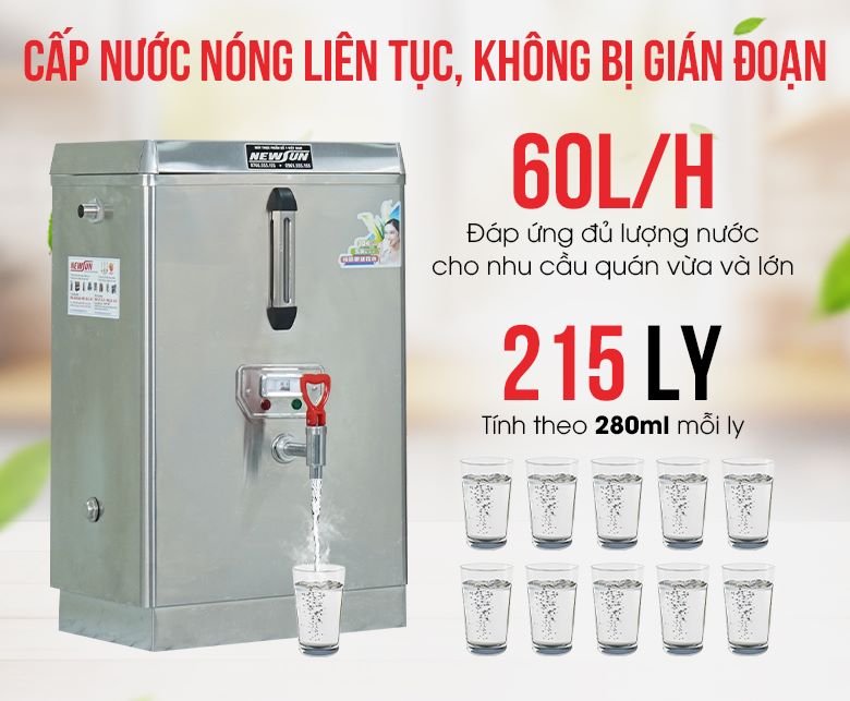 Máy đun nước nóng 60 lít/giờ TB-3 NEWSUN - Hàng chính hãng