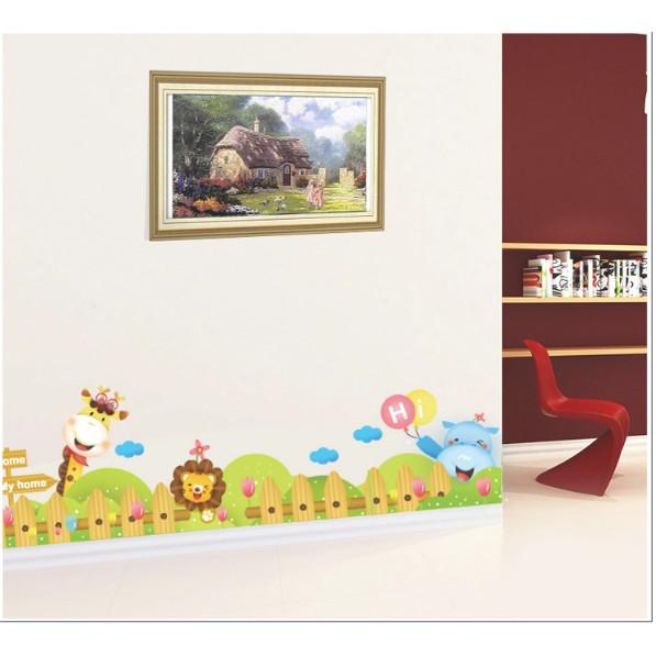 Decal trang trí tường - Hàng Rào Sư Tử mẫu 02