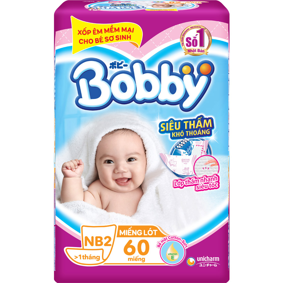 Miếng Lót Sơ Sinh Bobby Fresh Newborn 2 - 60 (60 Miếng)