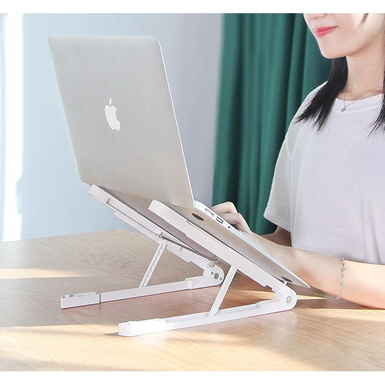 Giá đỡ laptop stand hỗ trợ tản nhiệt có thể gấp gọn chỉnh độ cao để laptop, ipad, macbook, surface.