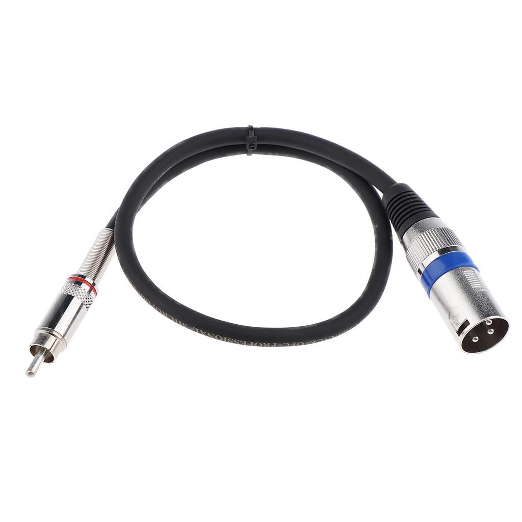 Phono RCA to XLR Male Cord HiFi Stereo Audio Connector Cable