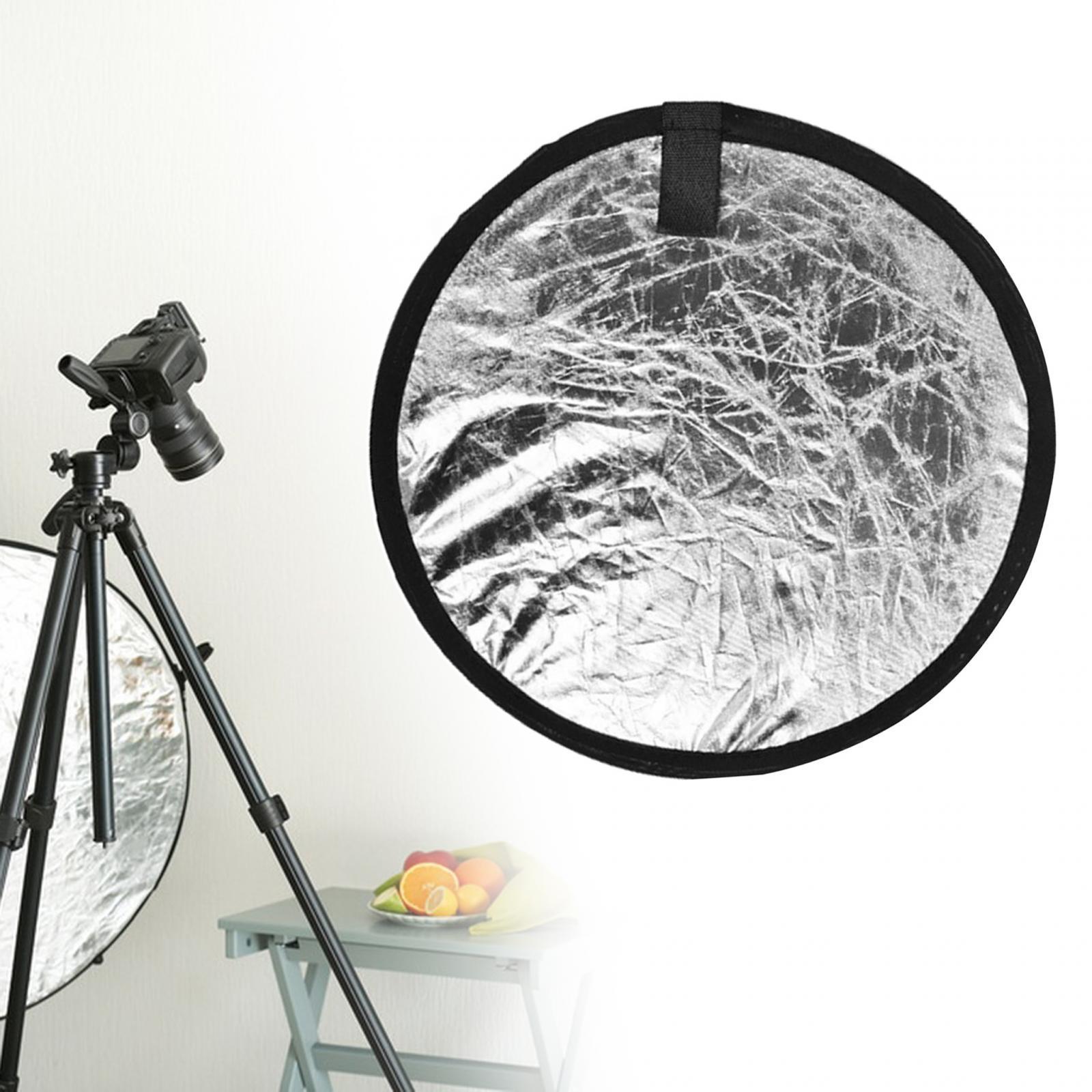Light Reflectors Board Photography Reflector, Round High Quality 60cm Photo Reflector Light Diffuser for Outdoor, Photography