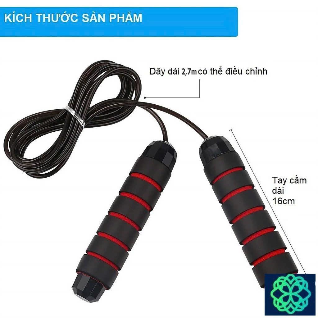 Dây Nhảy Lõi Thép Thể Lực Tập Thể Dục, Thể Thao, MUAY BOXING KICKBOXING 2,7m Siêu Bền Chỉnh Được Độ Dài