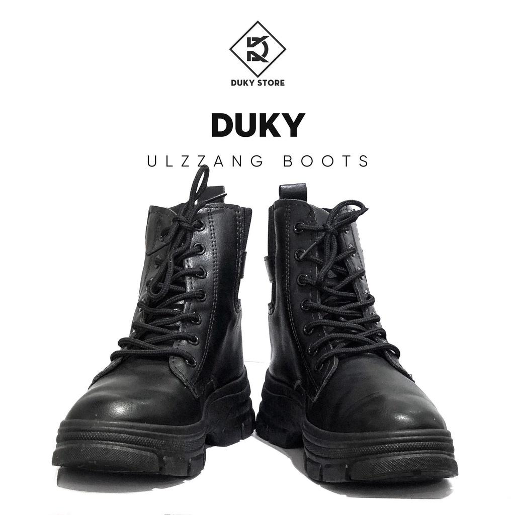 Boot ulzzang khuy viền dây chun đế cao xinh xắn hàng có sẵn - Duky Store