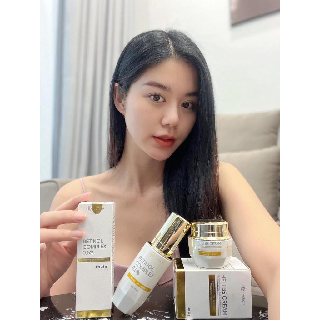 Combo Huyền Phi Cosmetics phục hồi da (Retinol 30ml + Heli B5 Cream30gr)